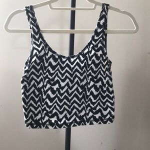 Zebra stopped crop top